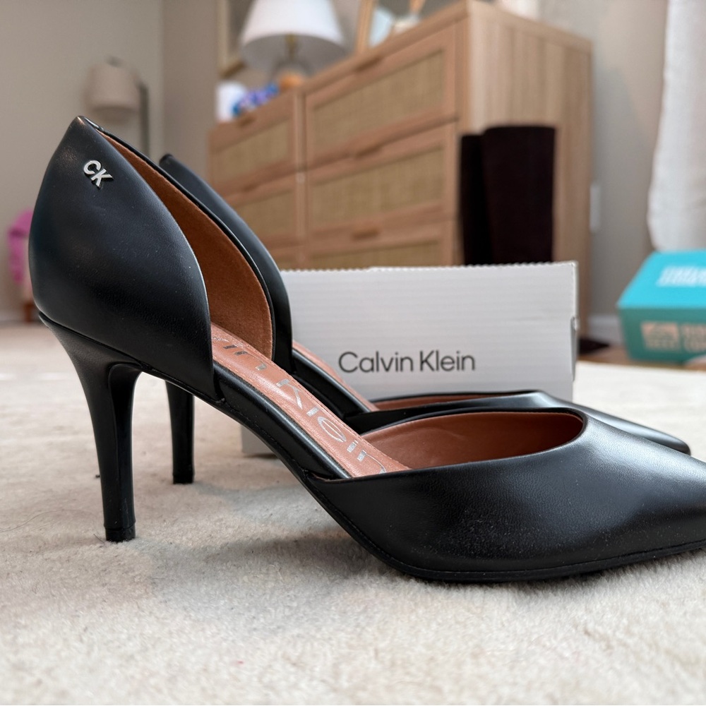 Calvin Klein Black Elegant Heels (never worn!)